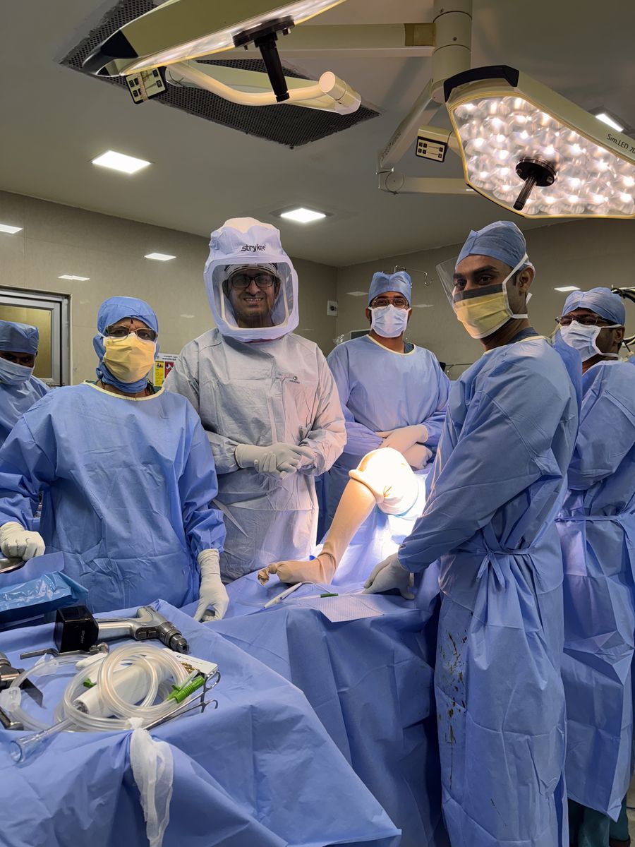 Dr. Karthik in surgery